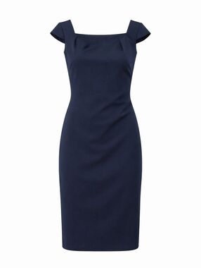 Miusol Navy Blue Sheath Dress Cap Sleeve Knee Length Office Cocktail